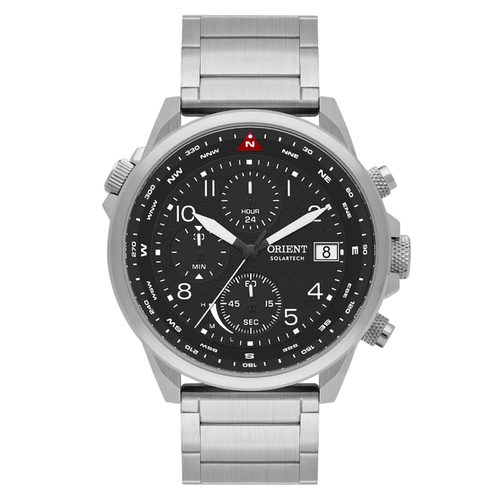 Relógio Orient Solartech Elite Land Cronógrafo Masculino - MBSSC287 P2SX Preto