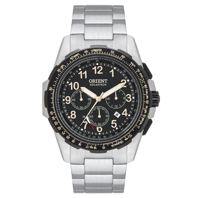 Relógio Orient Solartech Elite Air Cronógrafo - MBSSC289 P2SX Preto 1