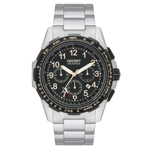 Relógio Orient Solartech Elite Air Cronógrafo - MBSSC289 P2SX Preto