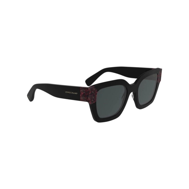 Óculos de Sol Longchamp LO771S 013 50 Acetato Preto com lentes na cor Cinza 3