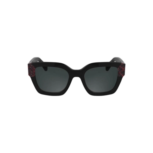 Óculos de Sol Longchamp LO771S 013 50 Acetato Preto com lentes na cor Cinza
