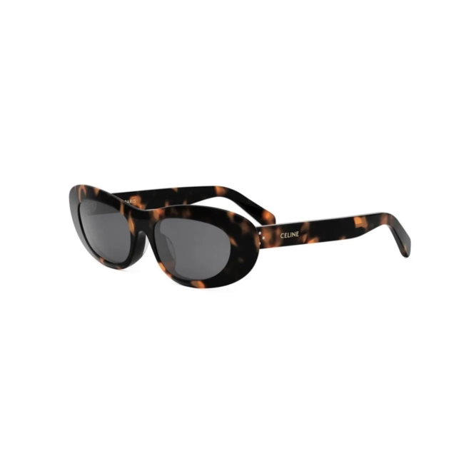 Óculos de Sol Celine CL40310U_5452A Acetato Marrom Mesclado com lentes na cor Fumê 1