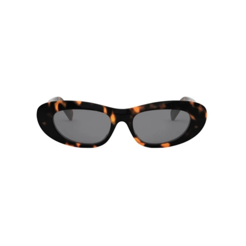 Óculos de Sol Celine CL40310U_5452A Acetato Marrom Mesclado com lentes na cor Fumê