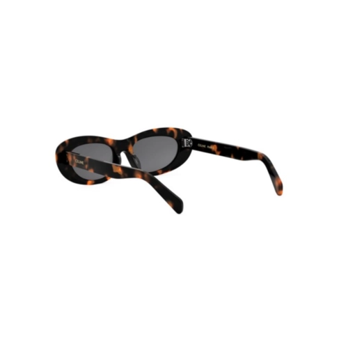 Óculos de Sol Celine CL40310U_5452A Acetato Marrom Mesclado com lentes na cor Fumê