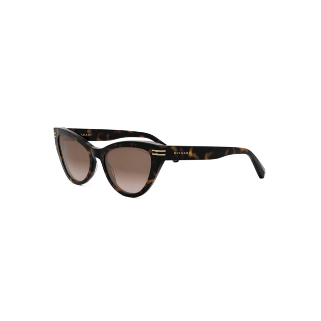Óculos de Sol Bvlgari BV40048I_5452F Acetato Marrom Mesclado com lentes na cor Marrom Degradê 1