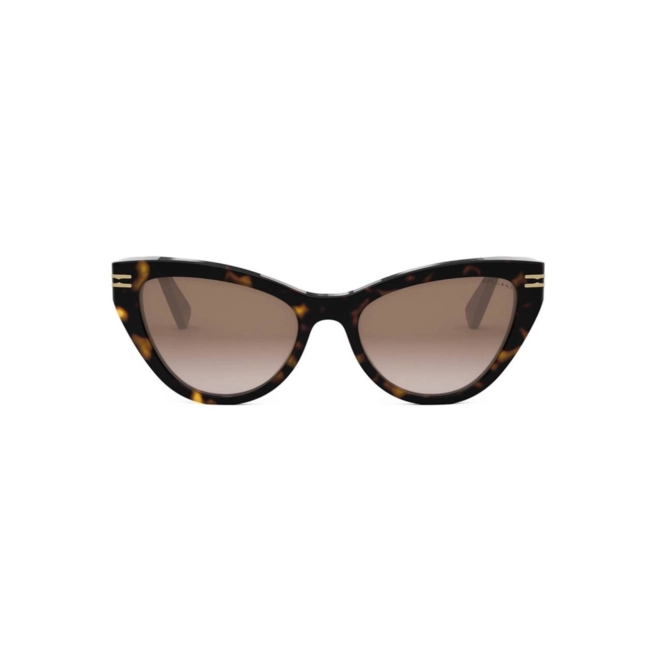 Óculos de Sol Bvlgari BV40048I_5452F Acetato Marrom Mesclado com lentes na cor Marrom Degradê 2