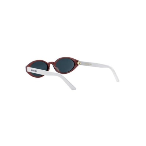 Óculos de Sol Christian Dior DiorPacific R1I CD40204I_5224V Acetato Branco e Vermelho com lentes na cor Azul