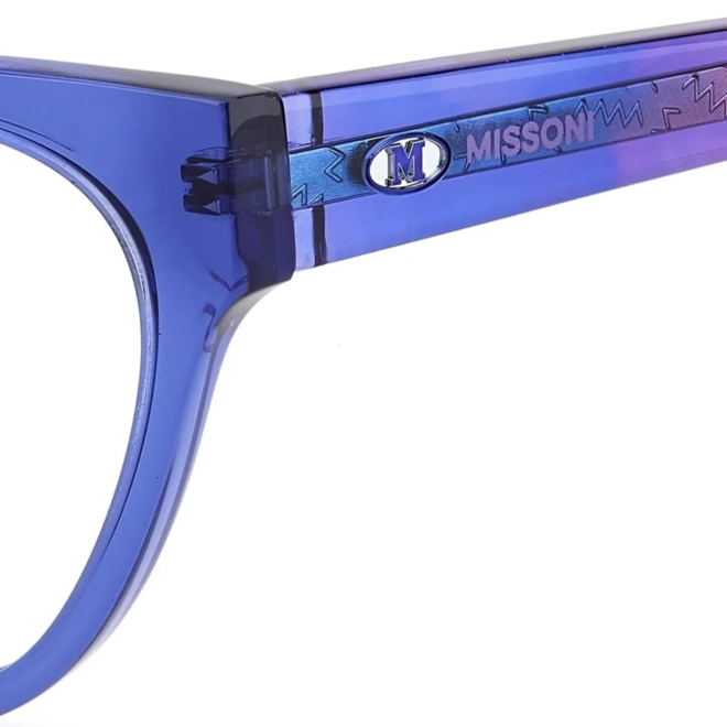 Óculos de Grau M Missoni MMI 0097 S6F 5317 R Acetato Azul Transparente 3