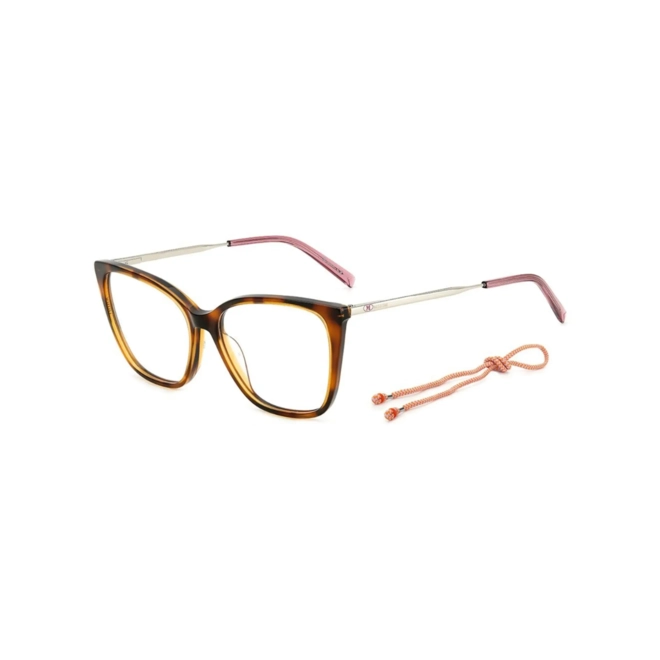 Óculos de Grau M Missoni MMI 0123 05L 5415 R Acetato Marrom Mesclado 1