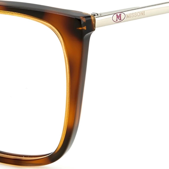 Óculos de Grau M Missoni MMI 0123 05L 5415 R Acetato Marrom Mesclado 3