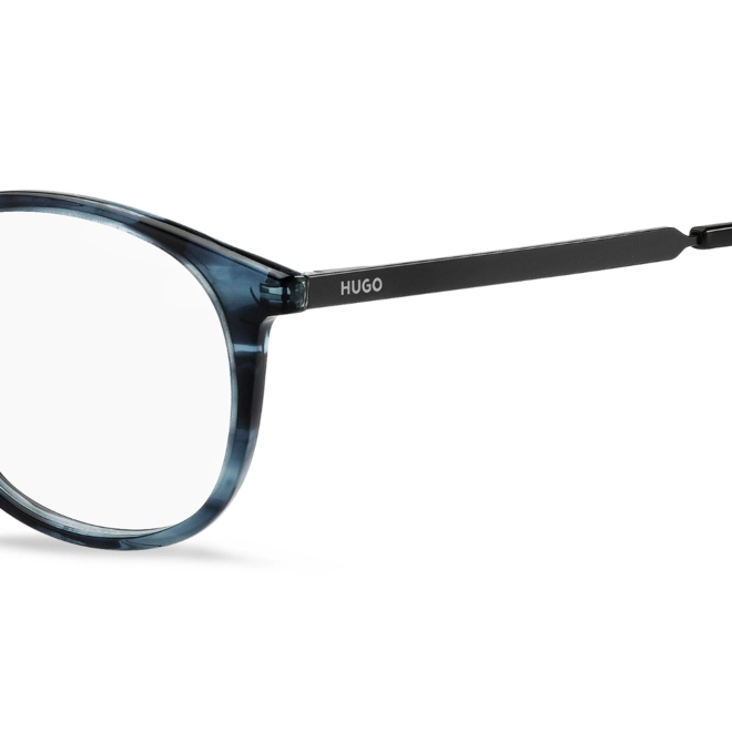 Óculos de Grau Hugo Boss HG 1017 AVS 4921 R Acetato Azul Listrado 4