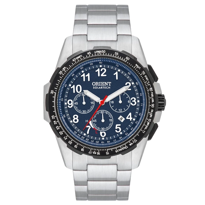 Relógio Orient Solartech Elite Air Cronógrafo - MBSSC289 D2SX Azul 1