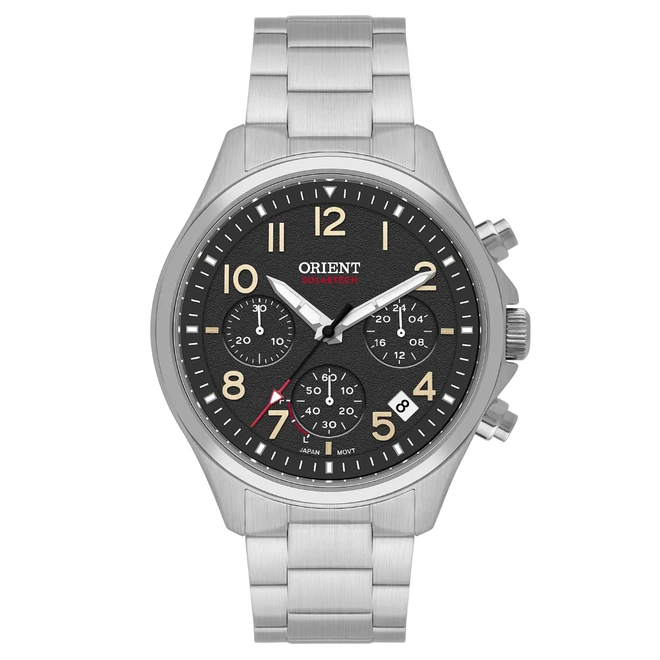Relógio Orient Solartech Elite Land Cronógrafo - MBSSC290 P2SX Preto 1