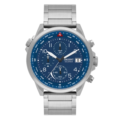 Relógio Orient Solartech Elite Land Cronógrafo - MBSSC287 D2SX Azul