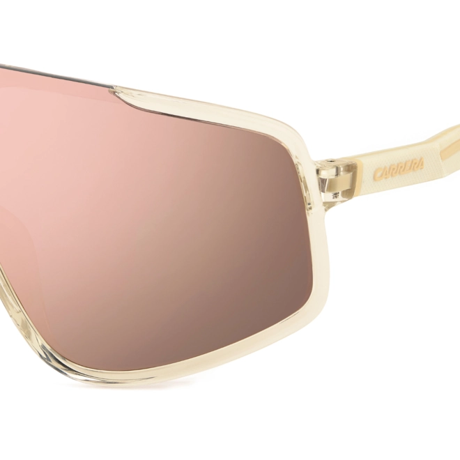 Óculos de Sol CARRERA 4017/S 2T3 990J S Poliamida Bege com lentes na cor Rosa Espelhado 5