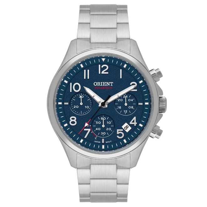 Relógio Orient Solartech Elite Land Cronógrafo - MBSSC290 D2SX Azul 1