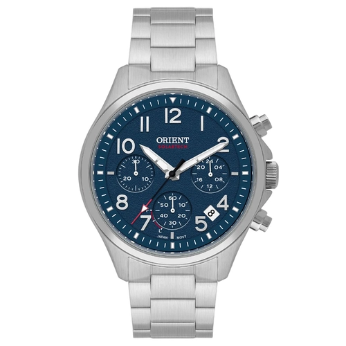 Relógio Orient Solartech Elite Land Cronógrafo - MBSSC290 D2SX Azul