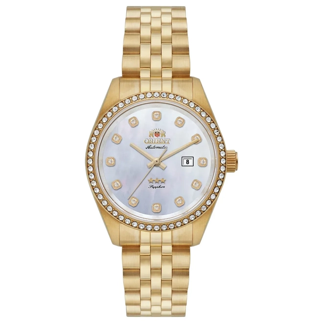 Relógio Orient Automático 3 Estrelas Feminino - NH5GG001 B1KX Madrepérola 1