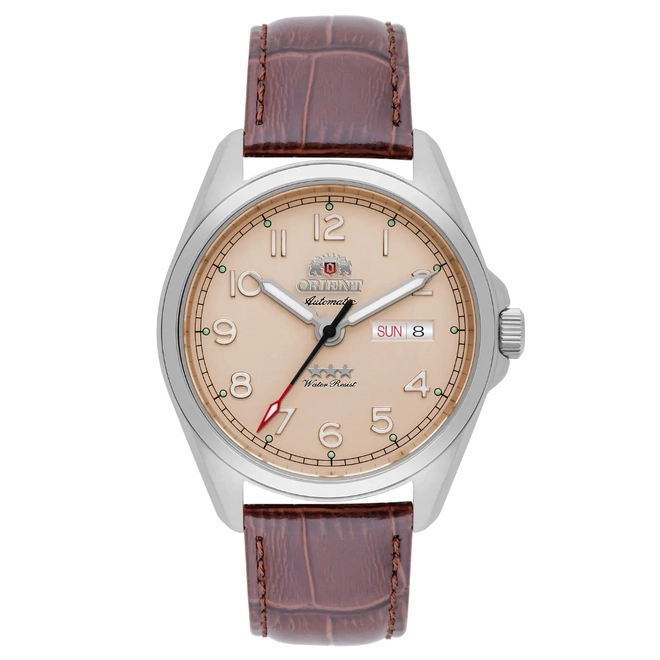 Relógio Orient Automático 3 Estrelas Masculino - YN6SC006 T2NX Bege 1