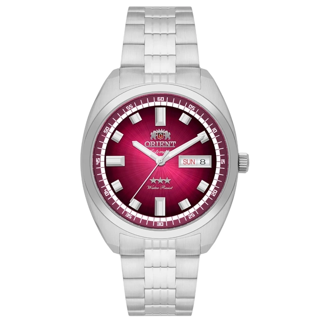 Relógio Orient Automático Heritage 3 Estrelas - YN6SS004 W1SX Vermelho 1