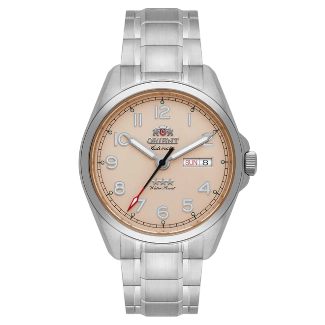 Relógio Orient Automático 3 Estrelas - YN6SS006 T2SX Bege 1