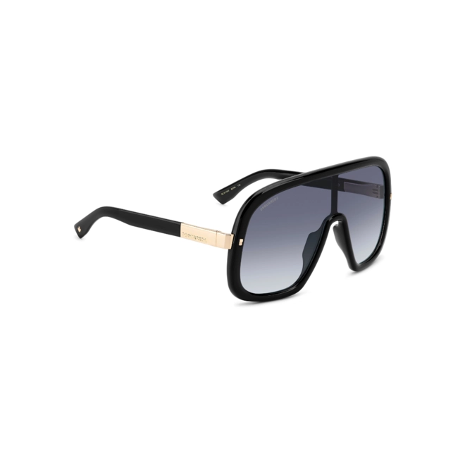 Óculos de Sol Dsquared2 D2 0119/S 807 9908 Acetato Preto com lentes na cor Azul Degradê 3