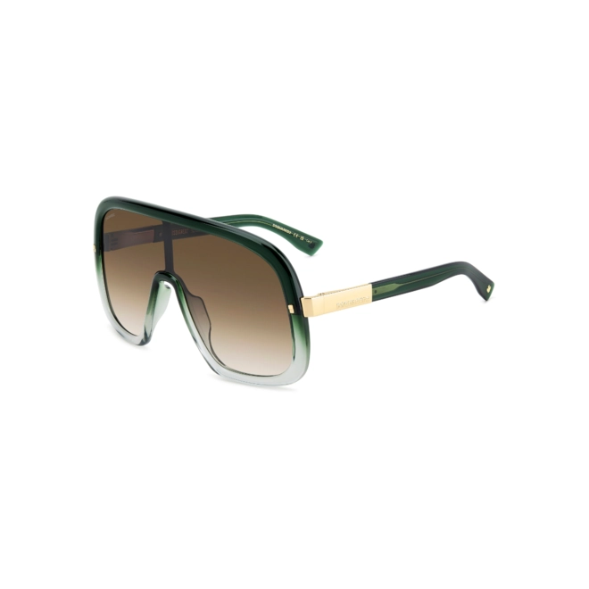 Óculos de Sol Dsquared2 D2 0119/S 1ED 99HA Acetato Verde com lentes na cor Marrom Degradê 1