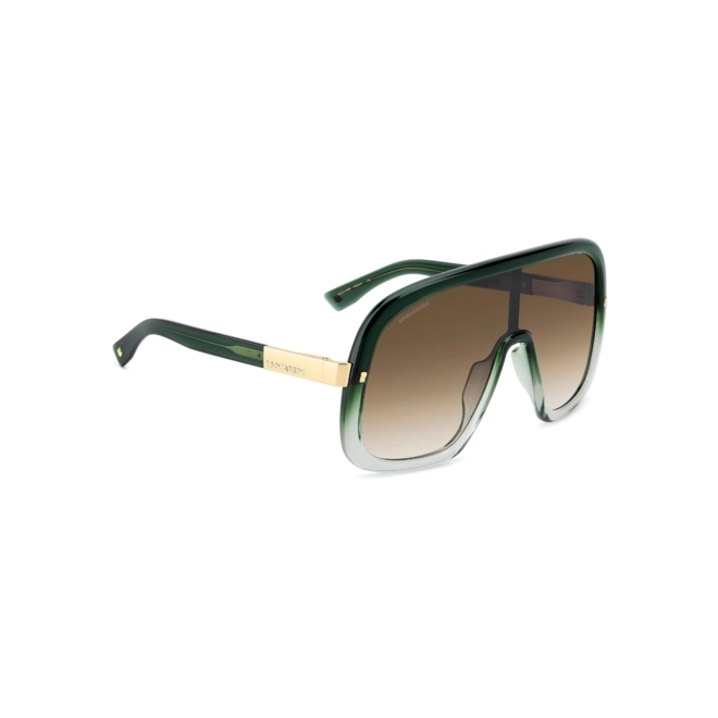 Óculos de Sol Dsquared2 D2 0119/S 1ED 99HA Acetato Verde com lentes na cor Marrom Degradê 3