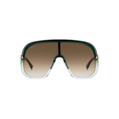 Óculos de Sol Dsquared2 D2 0119/S 1ED 99HA Acetato Verde com lentes na cor Marrom Degradê