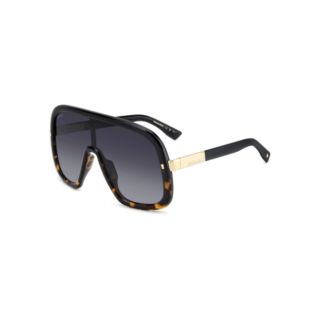 Óculos de Sol Dsquared2 D2 0119/S WR7 999O Acetato Preto Mesclado com lentes na cor Cinza Degradê 1