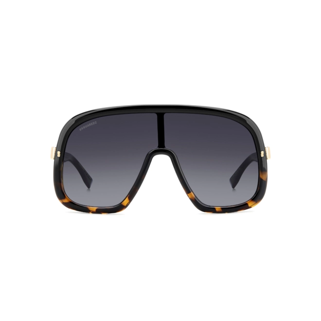 Óculos de Sol Dsquared2 D2 0119/S WR7 999O Acetato Preto Mesclado com lentes na cor Cinza Degradê 2