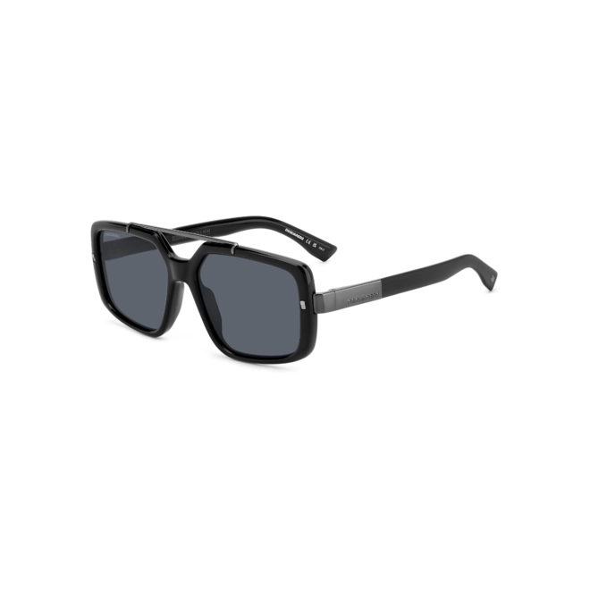 Óculos de Sol Dsquared2 D2 0120/S 807 57IR Acetato Preto com lentes na cor Cinza 1
