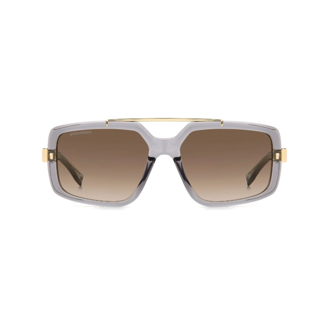 Óculos de Sol Dsquared2 D2 0120/S KB7 57HA Acetato Cinza com lentes na cor Marrom Mesclado 2