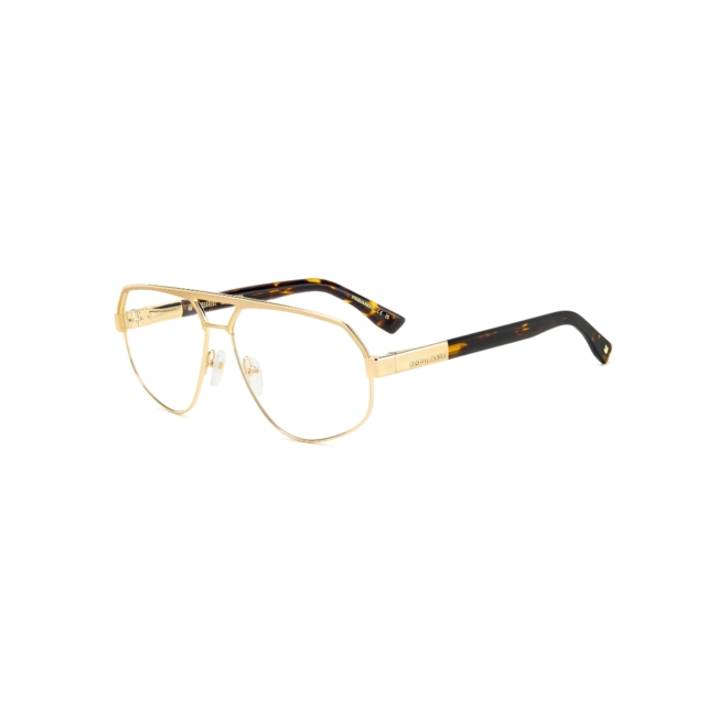 Óculos de Grau Dsquared 2 D2 0121 J5G 6014 Metal Dourado e Marrom Mesclado 1
