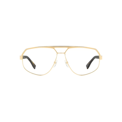 Óculos de Grau Dsquared 2 D2 0121 J5G 6014 Metal Dourado e Marrom Mesclado