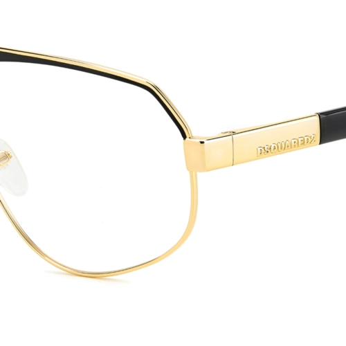 Óculos de Grau Dsquared2 D2 0121 RHL 6014 Metal Dourado e Preto