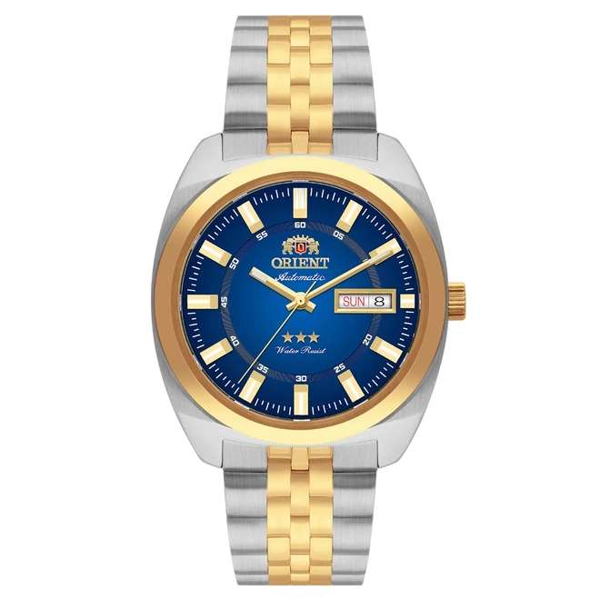 Relógio Orient Automático Heritage 3 Estrelas - YN6TT005 D1SK Azul 1