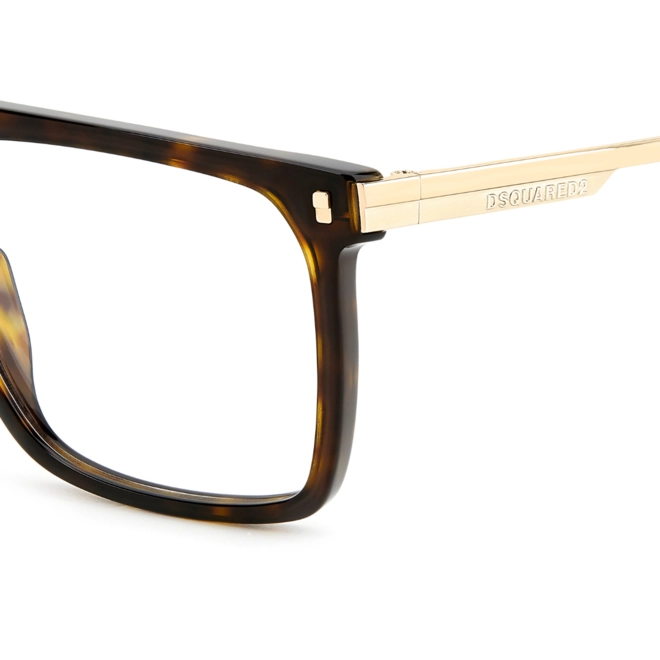 Óculos de Grau Dsquared2 D2 0122 086 5615 Acetato Marrom Mesclado 4
