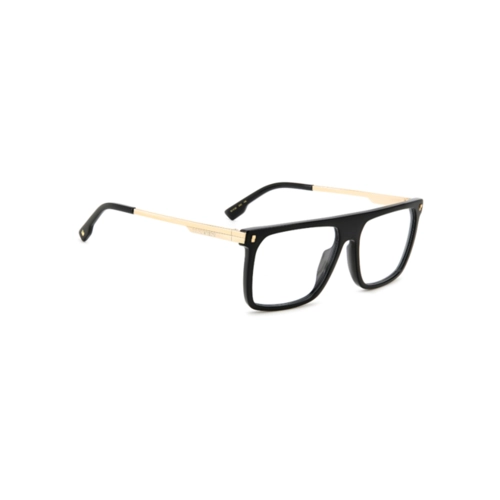 Óculos de Grau Dsquared2 D2 0122 2M2 5615 Acetato Preto e Dourado