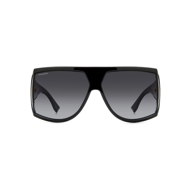 Óculos de Sol Dsquared2 D2 0124/S 2M2 759O Acetato Preto com lentes na cor Cinza Degradê 2