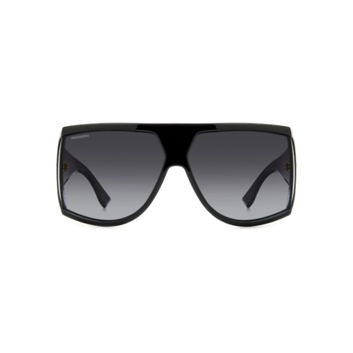 Óculos de Sol Dsquared2 D2 0124/S 2M2 759O Acetato Preto com lentes na cor Cinza Degradê