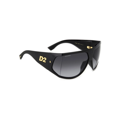 Óculos de Sol Dsquared2 D2 0124/S 2M2 759O Acetato Preto com lentes na cor Cinza Degradê