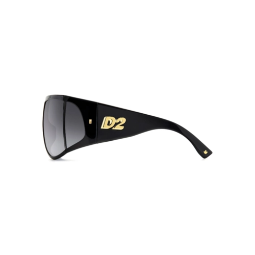 Óculos de Sol Dsquared2 D2 0124/S 2M2 759O Acetato Preto com lentes na cor Cinza Degradê