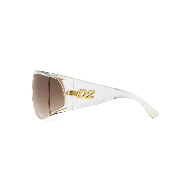 Óculos de Sol Dsquared2 D2 0124/S 900 75HA Acetato Transparente com lentes na cor Marrom Degradê 4