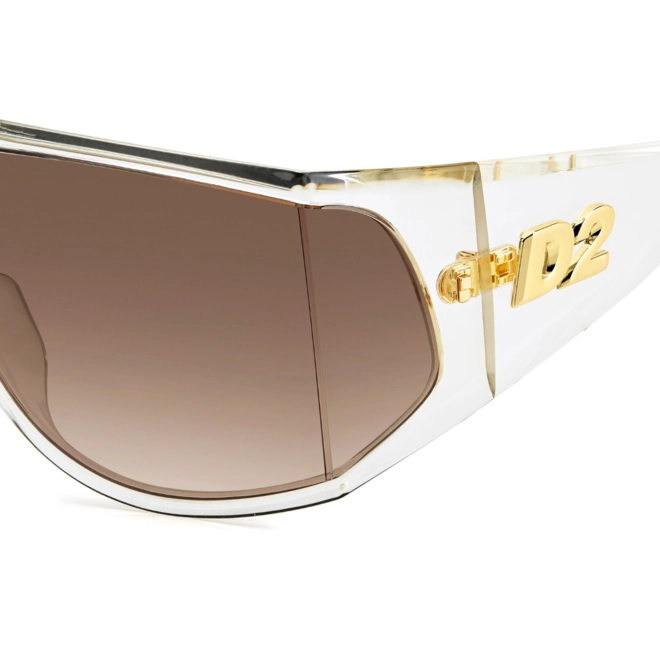 Óculos de Sol Dsquared2 D2 0124/S 900 75HA Acetato Transparente com lentes na cor Marrom Degradê 5