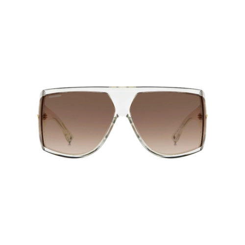 Óculos de Sol Dsquared2 D2 0124/S 900 75HA Acetato Transparente com lentes na cor Marrom Degradê