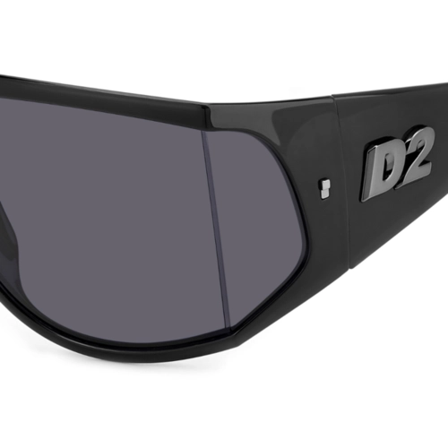 Óculos de Sol Dsquared2 D2 0124/S ANS 75IR Acetato Preto com lentes na cor Cinza