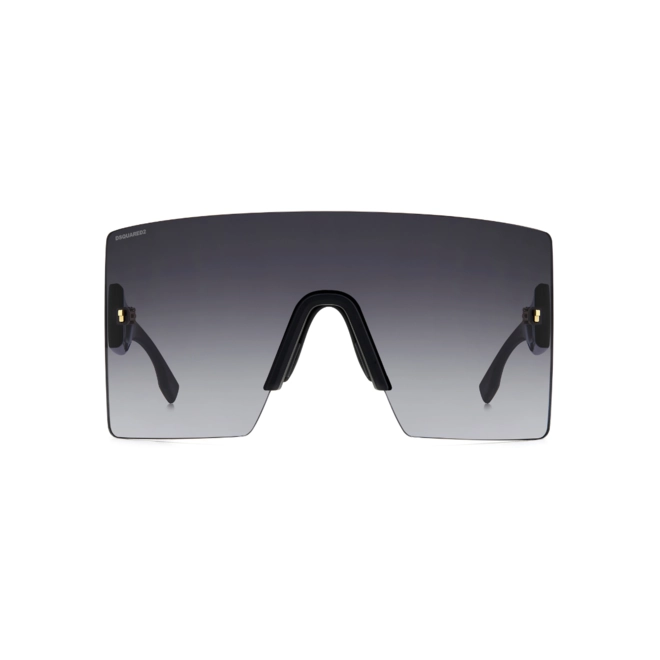 Óculos de Sol Dsquared2 D2 0126/S 807 999O Acetato Preto com lentes na cor Cinza Degradê 2