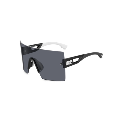 Óculos de Sol Dsquared2 D2 0126/S 80S 99IR Acetato Preto e Branco com lentes na cor Cinza
