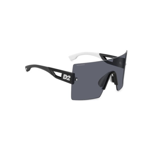 Óculos de Sol Dsquared2 D2 0126/S 80S 99IR Acetato Preto e Branco com lentes na cor Cinza